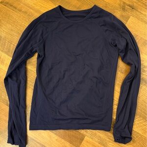 Athleta Deep Blue Long Sleeve Women's Tee